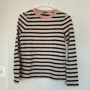 COS striped shirt with pink collar